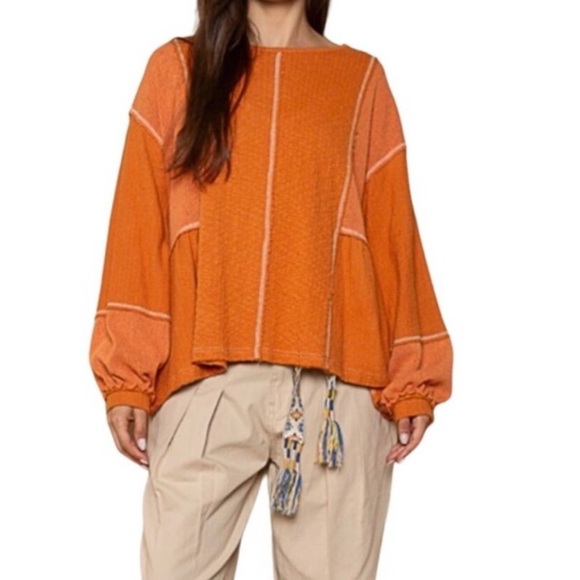 POL Sweater Contrast Pattern 
Sweater -Boho Top Large NWT Boutique - Picture 4 of 10